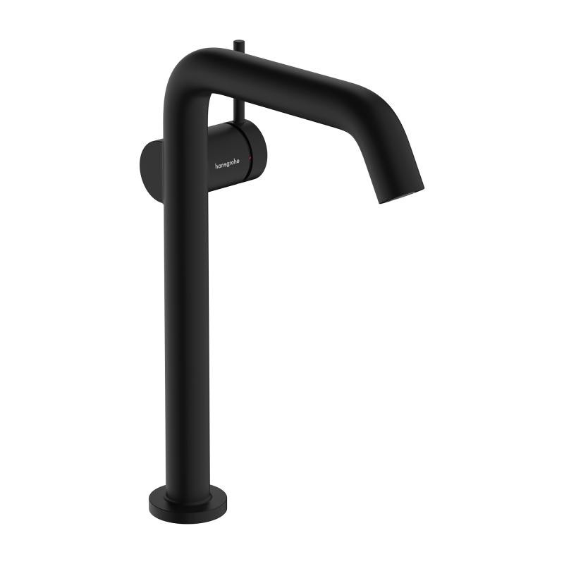 Hansgrohe Tecturis S bateria umywalkowa wysoka 240 Fine CoolStart Ecosmart z korkiem klik-klak push-open czarny mat 73370670