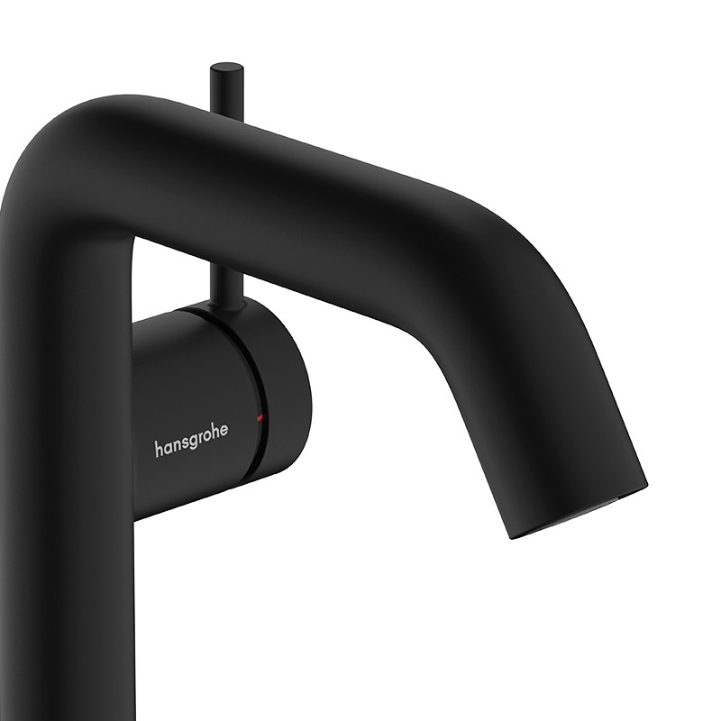 Hansgrohe Tecturis S bateria umywalkowa 110 Fine CoolStart Ecosmart z korkiem klik-klak Push-Open czarny mat 73320670