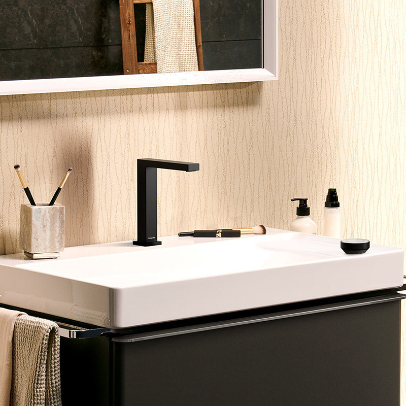 Hansgrohe Tecturis E Select bateria umywalkowa 2-otworowa 150 CoolStart Ecosmart czarny mat 73053670