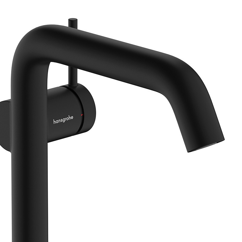 Hansgrohe Tecturis S bateria umywalkowa wysoka 240 Fine CoolStart Ecosmart z korkiem klik-klak push-open czarny mat 73370670