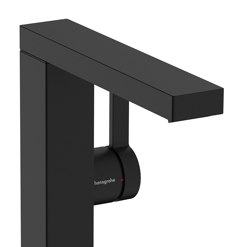 Hansgrohe Tecturis E bateria umywalkowa 210 Fine z obrotową wylewką CoolStart Ecosmart z korkiem klik-klak push-open czarny mat 73060670