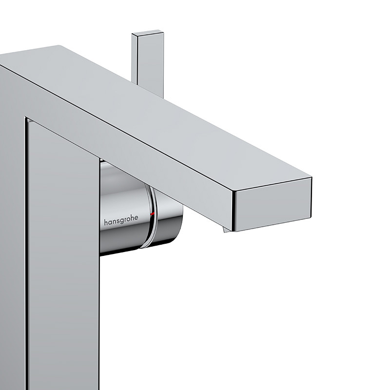 Hansgrohe Tecturis E bateria umywalkowa 110 Fine CoolStart EcoSmart z korkem klik-klak push-open chrom 73020000
