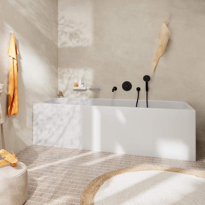 Hansgrohe Tecturis S wylewka wannowa 198 mm czarny mat 73411670