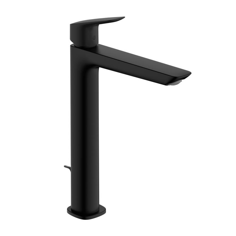 Hansgrohe Logis bateria umywalkowa wysoka 240 Fine z korkiem automatycznym czarny mat 71257670