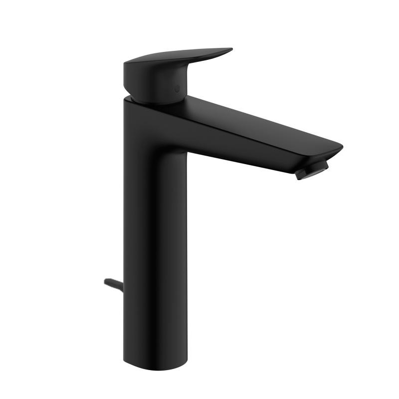 Hansgrohe Logis 190 bateria umywalkowa z korkiem automatycznym czarny mat 71090670