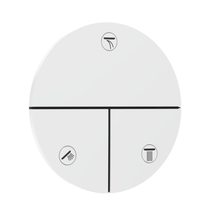 Hansgrohe ShowerSelect Comfort S Zawór podtynkowy odcinający do 3 odbiorników biały mat 15558700