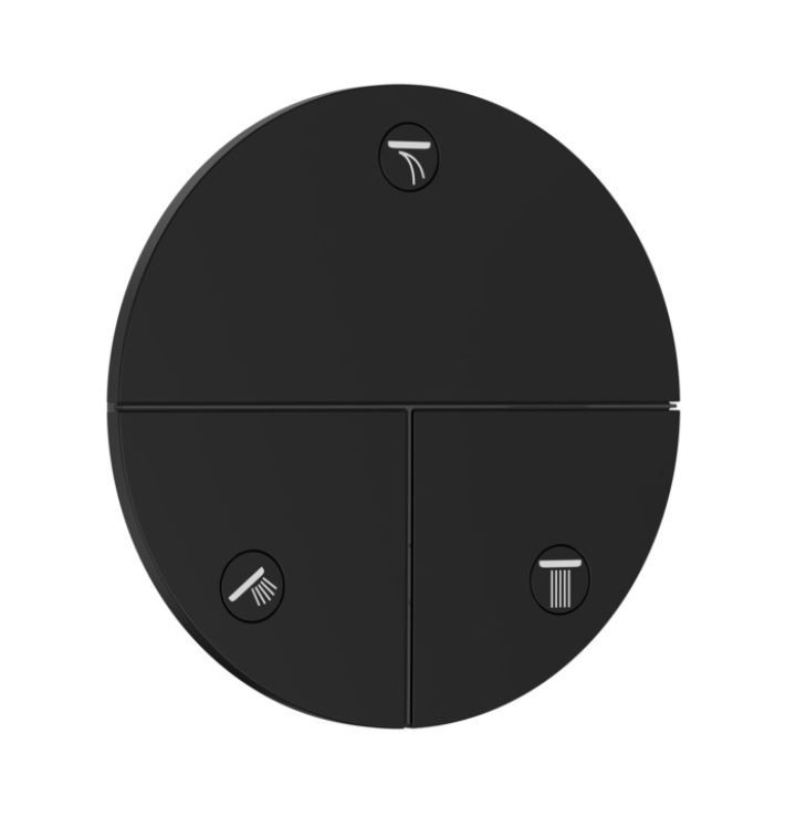 Hansgrohe ShowerSelect Comfort S Zawór podtynkowy odcinający do 3 odbiorników czarny mat 15558670
