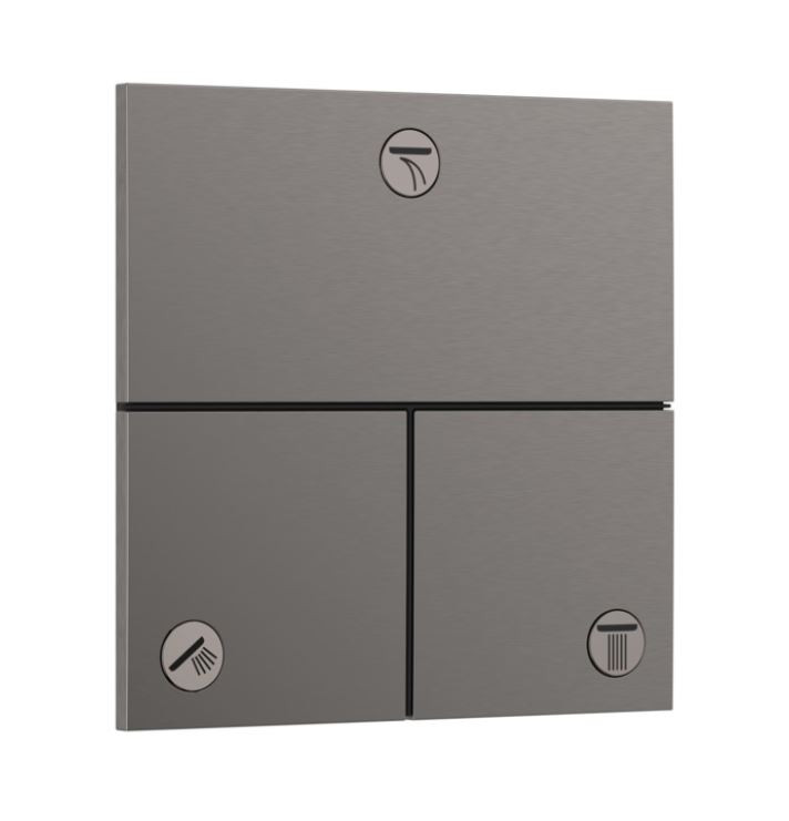 Hansgrohe ShowerSelect Comfort E Zawór podtynkowy odcinający do 3 odbiorników czarny chrom szczotkowany 15573340