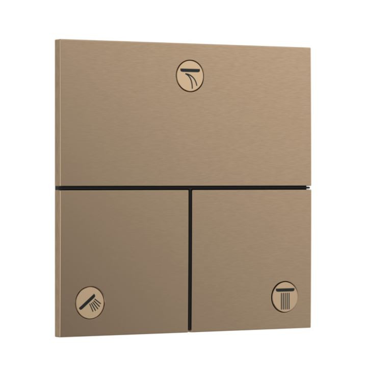 Hansgrohe ShowerSelect Comfort E Zawór podtynkowy odcinający do 3 odbiorników brąz szczotkowany 15573140