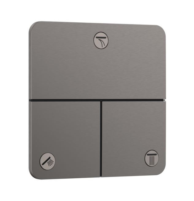 Hansgrohe ShowerSelect Comfort Q Zawór podtynkowy odcinający do 3 odbiorników czarny chrom szczotkowany 15587340