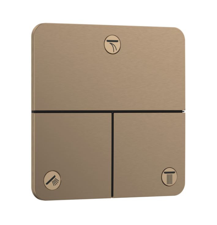 Hansgrohe ShowerSelect Comfort Q Zawór podtynkowy odcinający do 3 odbiorników brąz szczotkowany 15587140