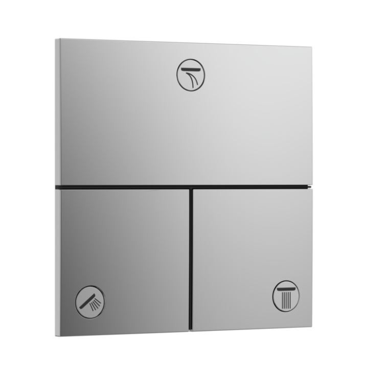 Hansgrohe ShowerSelect Comfort E Zawór podtynkowy odcinający do 3 odbiorników chrom 15573000