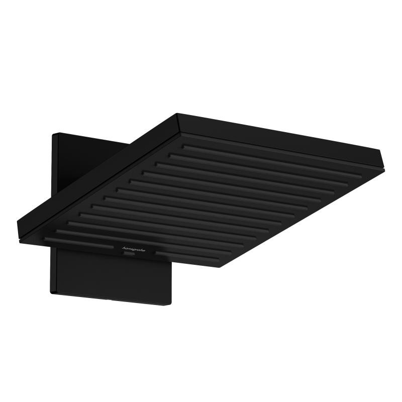 Hansgrohe Pulsify E deszczownica głowica prysznicowa 260 2jet z przyłączem ściennym czarny mat 24350670