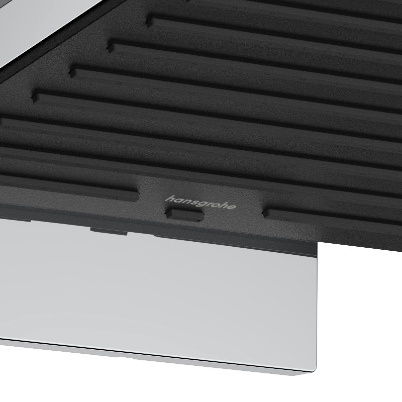 Hansgrohe Pulsify E deszczownica głowica prysznicowa 260 2jet z przyłączem ściennym czarny mat 24350670