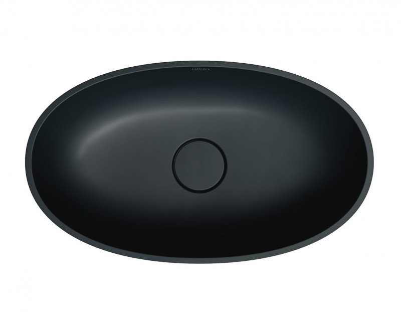 Omnires Shell M+ umywalka nablatowa 60X35 cm black lava SHELLUNBLV