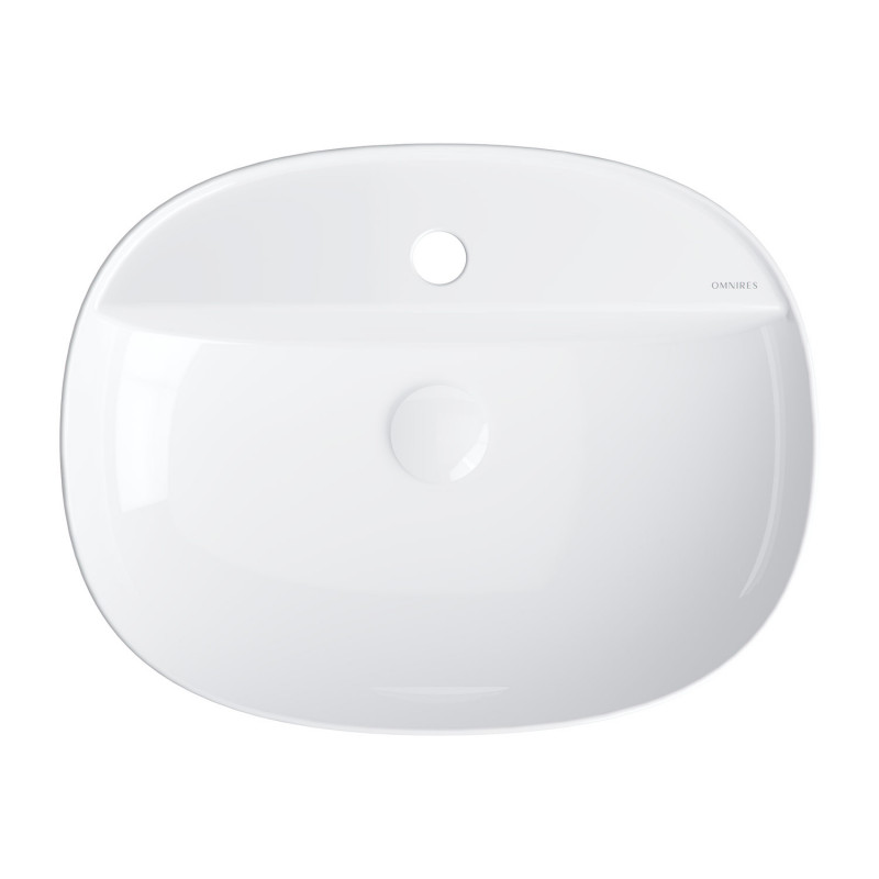 Omnires Atlanta umywalka nablatowa 51x39 cm biały połysk ATLANTA505BP