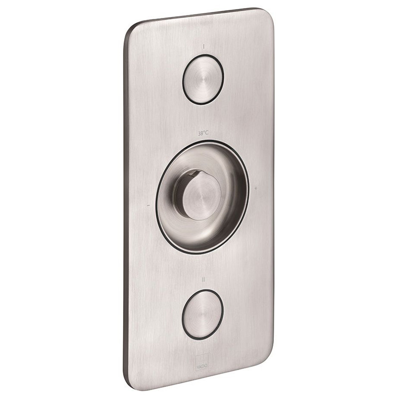 Vado Zone bateria termostatyczna podtynkowa 2-drożna nikiel szczotkowany IND-Z128/2-BRN