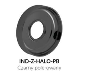 Vado Zone rozeta dekoracyjna do baterii czarny polerowany IND-Z-HALO-PB