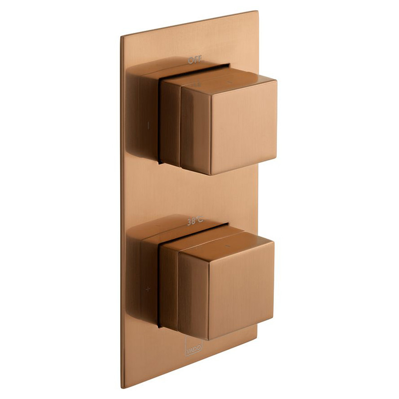 Vado Tablet bateria termostatyczna podtynkowa 1-drożna miedź brąz szczotkowany IND-T148-NOT-BRZ