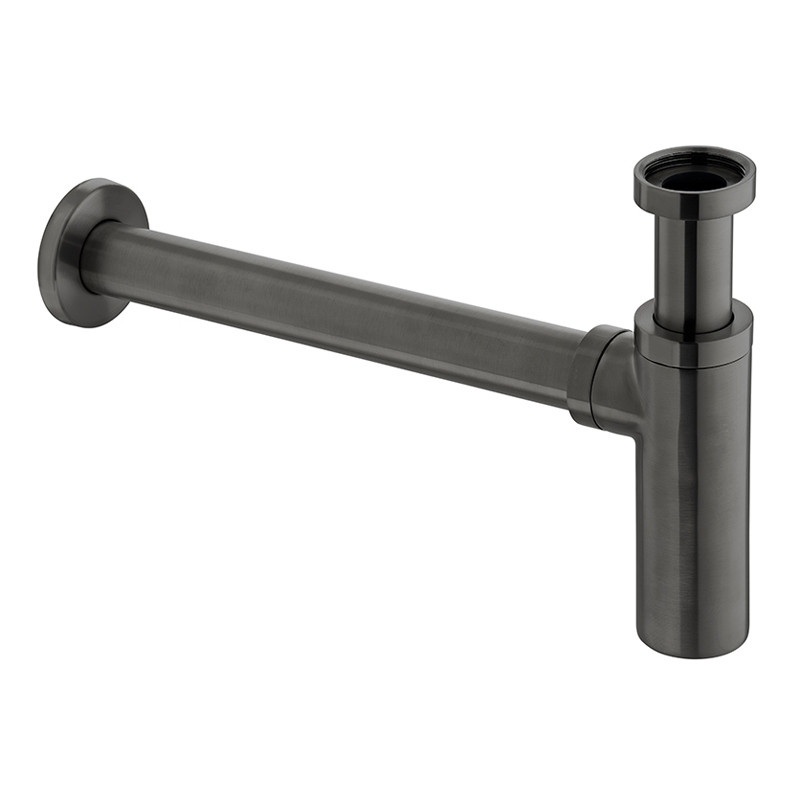 Vado syfon umywalkowy ozdobny czarny szczotkowany IND-461/RO-BLK