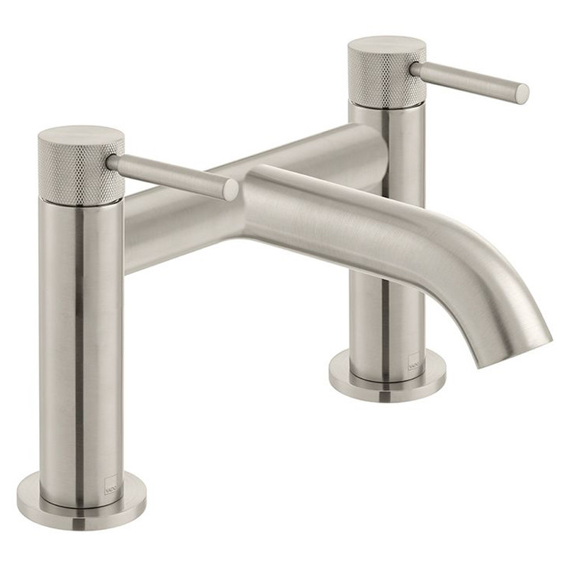 Vado Knurled Accents bateria wannowa dwuotworowa nikiel szczotkowany IND-ORI237-BRNK