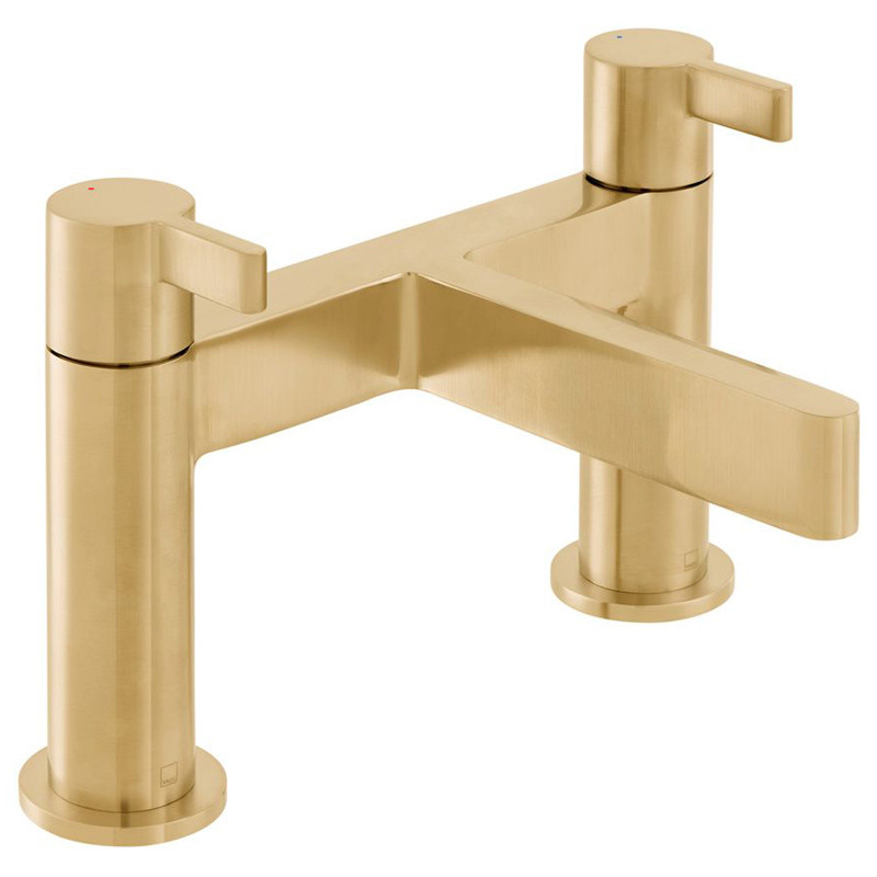 Vado Edit bateria wannowa dwuotworowa złoty szczotkowany IND-EDI137-BRG