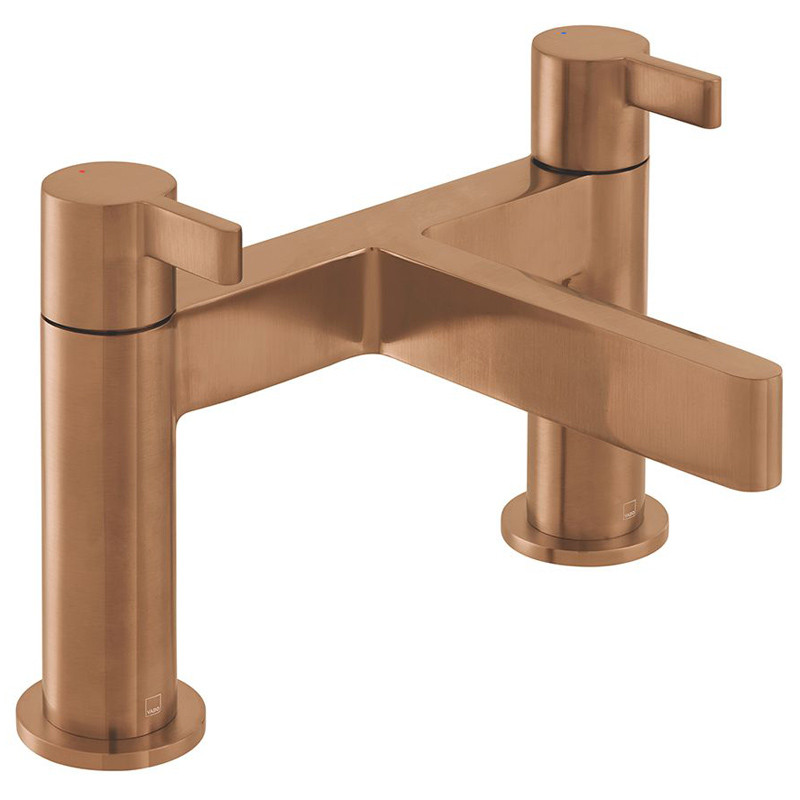 Vado Edit bateria wannowa dwuotworowa miedź brąz szczotkowany IND-EDI137-BRZ