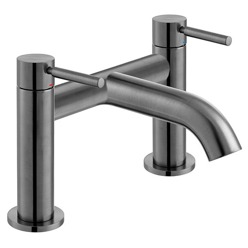 Vado Origins bateria wannowa dwuotworowa czarny szczotkowany IND-ORI237-BLK