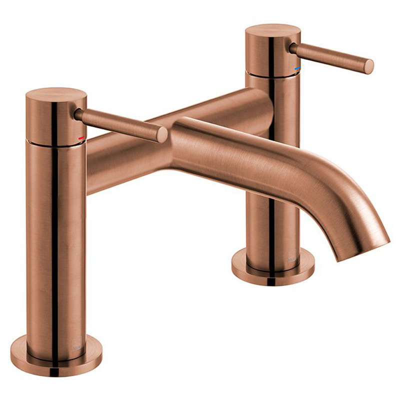 Vado Origins bateria wannowa dwuotworowa miedź brąz szczotkowany IND-ORI237-BRZ