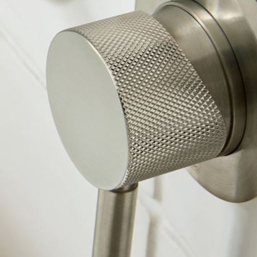 Vado Knurled Accents bateria umywalkowa wysoka bez korka nikiel szczotkowany IND-ORI200E/SB-BRNK