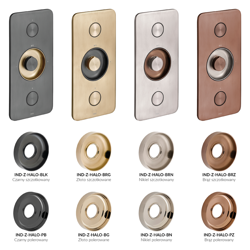 Vado Zone rozeta dekoracyjna do baterii miedź brąz szczotkowany IND-Z-HALO-BRZ