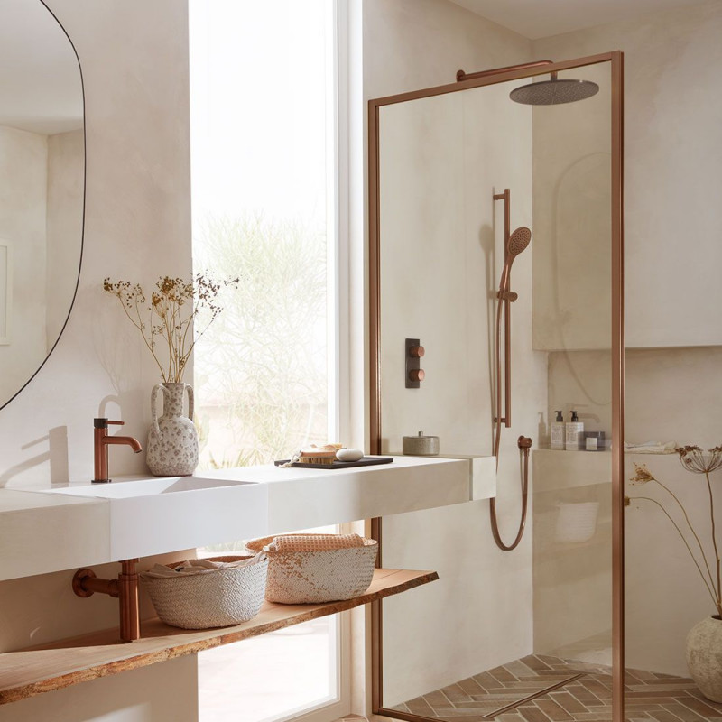 Vado syfon umywalkowy ozdobny miedź brąz szczotkowany IND-461/RO-BRZ