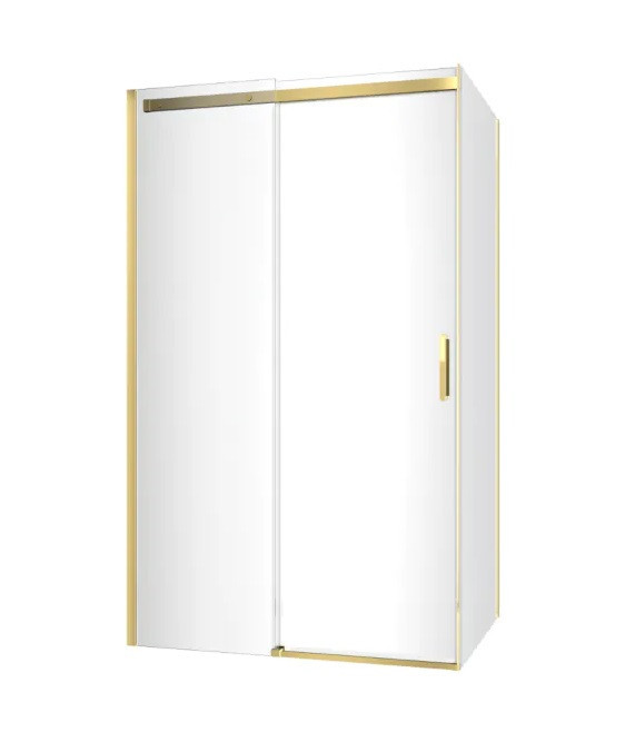 Excellent Rols kabina prostokątna 120x90 cm drzwi przesuwne L/P złoty przeźroczyste Clean Control