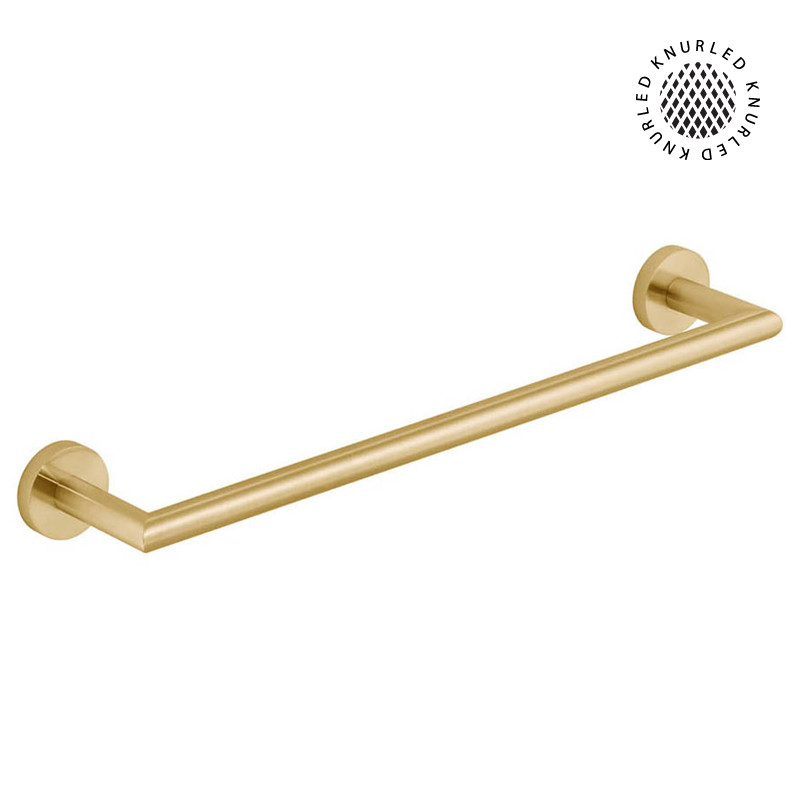 Vado Spa Knurled wieszak na ręcznik reling 45 cm złoty szczotkowany IND-SPA184-45-BRGK