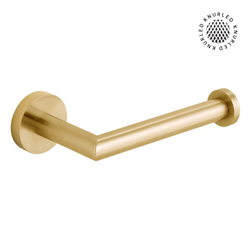 Vado Spa Knurled uchwyt na papier toaletowy złoty szczotkowany IND-SPA180-BRGK