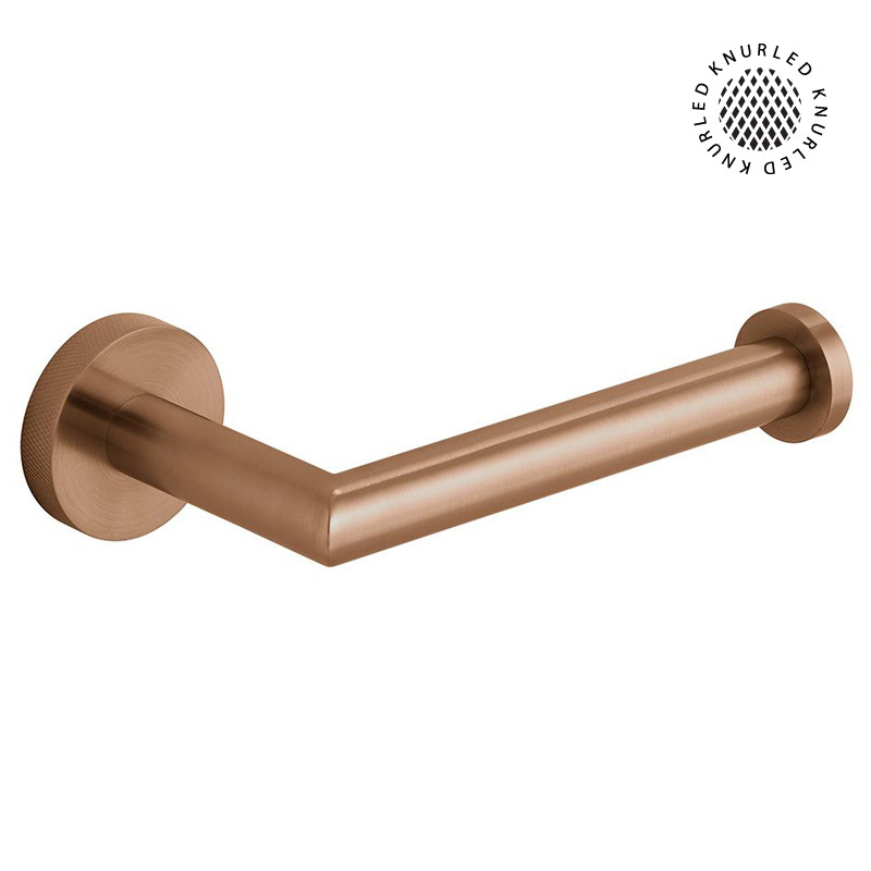 Vado Spa Knurled uchwyt na papier toaletowy miedź brąz szczotkowany IND-SPA180-BRZK