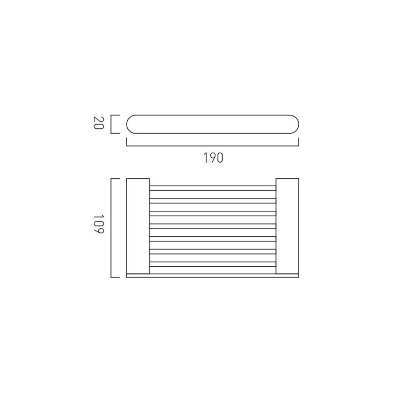 Vado Photon mydelniczka / półka prysznicowa złoty szczotkowany IND-PHO182A-BRG