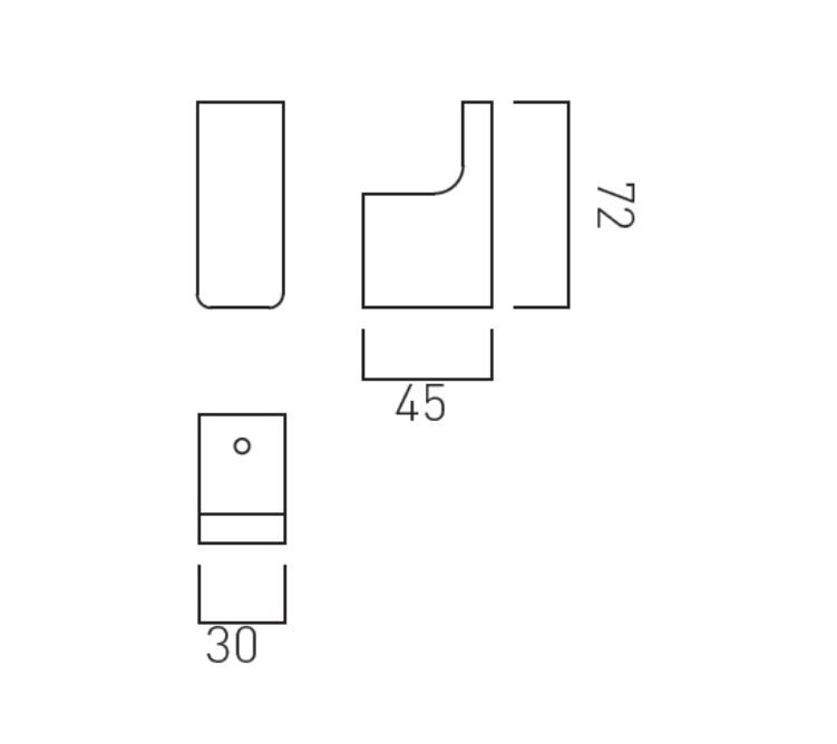 Vado Shama haczyk pojedynczy miedź brąz szczotkowany IND-SHA186-BRZ