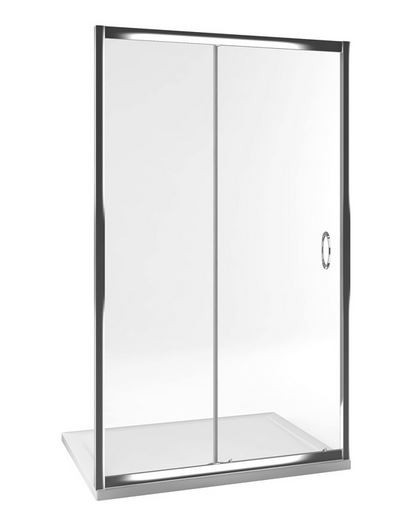 Actima 201 drzwi do wnęki przesuwne uniwersalne 120 cm przeźroczyste chrom KAAC.1805.1200.LP