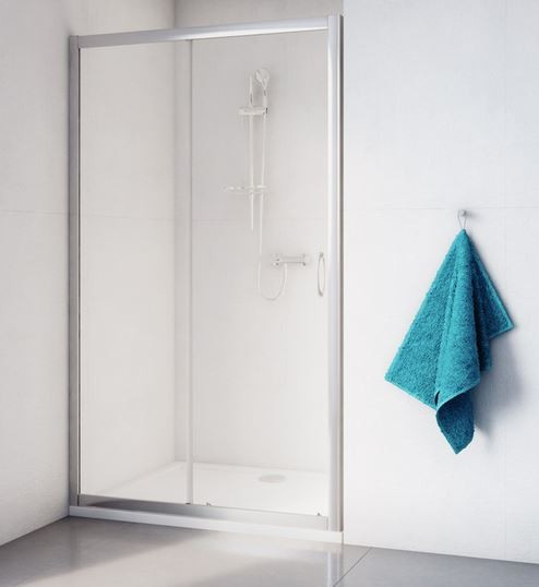 Actima 201 drzwi do wnęki przesuwne uniwersalne 120 cm przeźroczyste chrom KAAC.1805.1200.LP