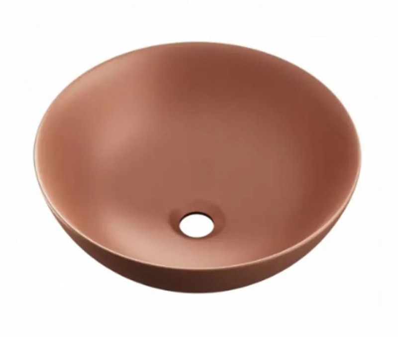 Excellent Luqa umywalka nablatowa okrągła 40x40 terracotta mat CEAC.6401.400.TEM