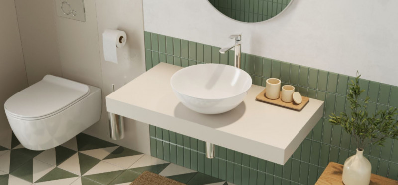 Excellent Luqa umywalka nablatowa okrągła 40x40 biały mat CEAC.6401.400.WHM