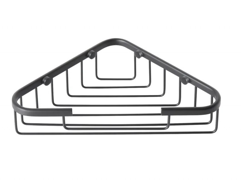Stella koszyk na mydło narożny czarny mat 16.020-B