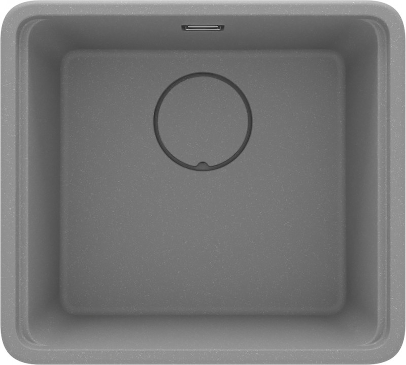 Deante Momi zlewozmywak granitowy 1 komora wpuszczana lub podwieszana szary metalik ZKMS10A