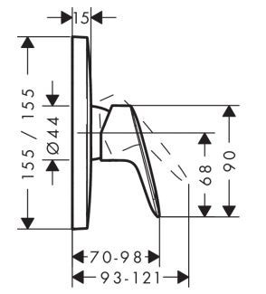 Hansgrohe Logis bateria prysznicowa podtynkowa czarny mat 71605670