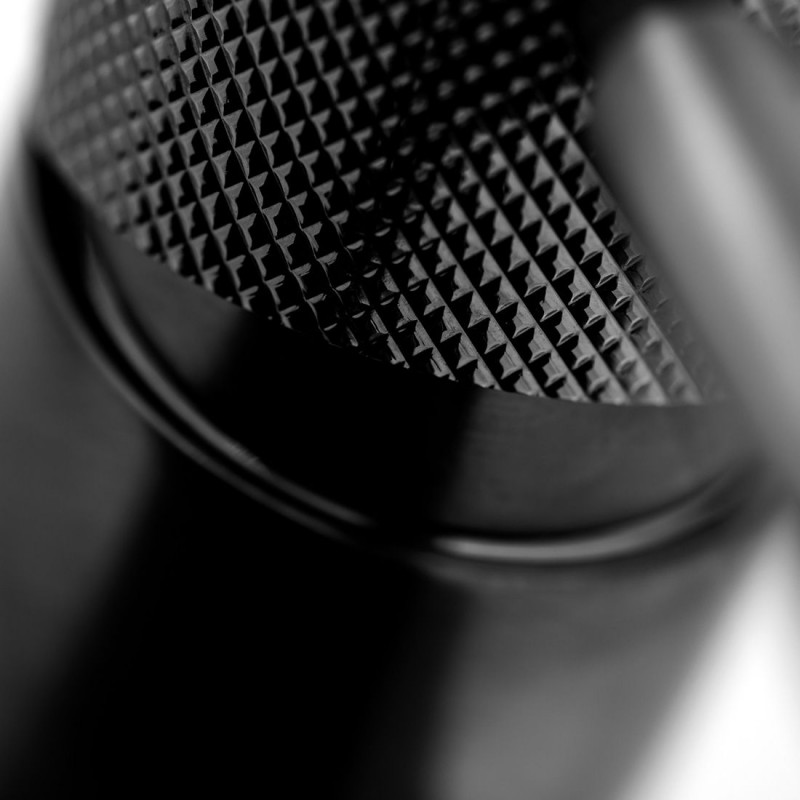 Vado Knurled Accents bateria wannowa dwuotworowa czarny szczotkowany IND-ORI237-BLKK