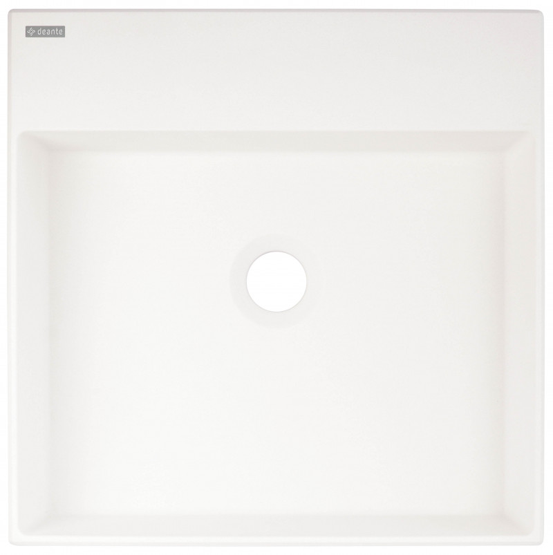 Deante Correo umywalka granitowa stawiana na blat 40x40 cm alabaster CQRAU4S