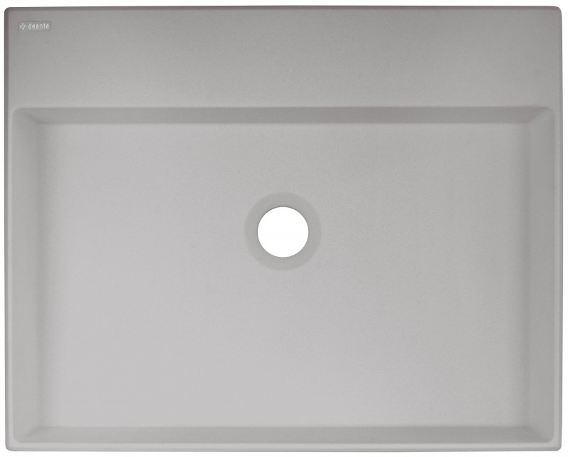 Deante Correo umywalka granitowa stawiana na blat 50x40 cm szary metalik CQRSU5S