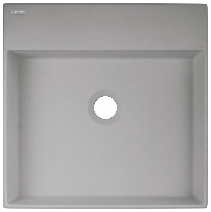 Deante Correo umywalka granitowa stawiana na blat 40x40 cm szary metalik CQRSU4S