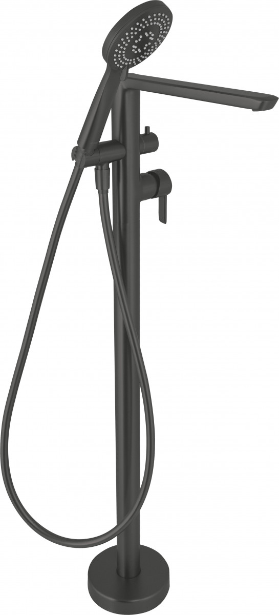 Deante Arnika bateria wannowa podłogowa wolnostojąca czarny matowy BQAN17M